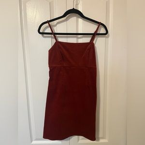 LOTTIE MOSS Small Orange Corduroy Dress